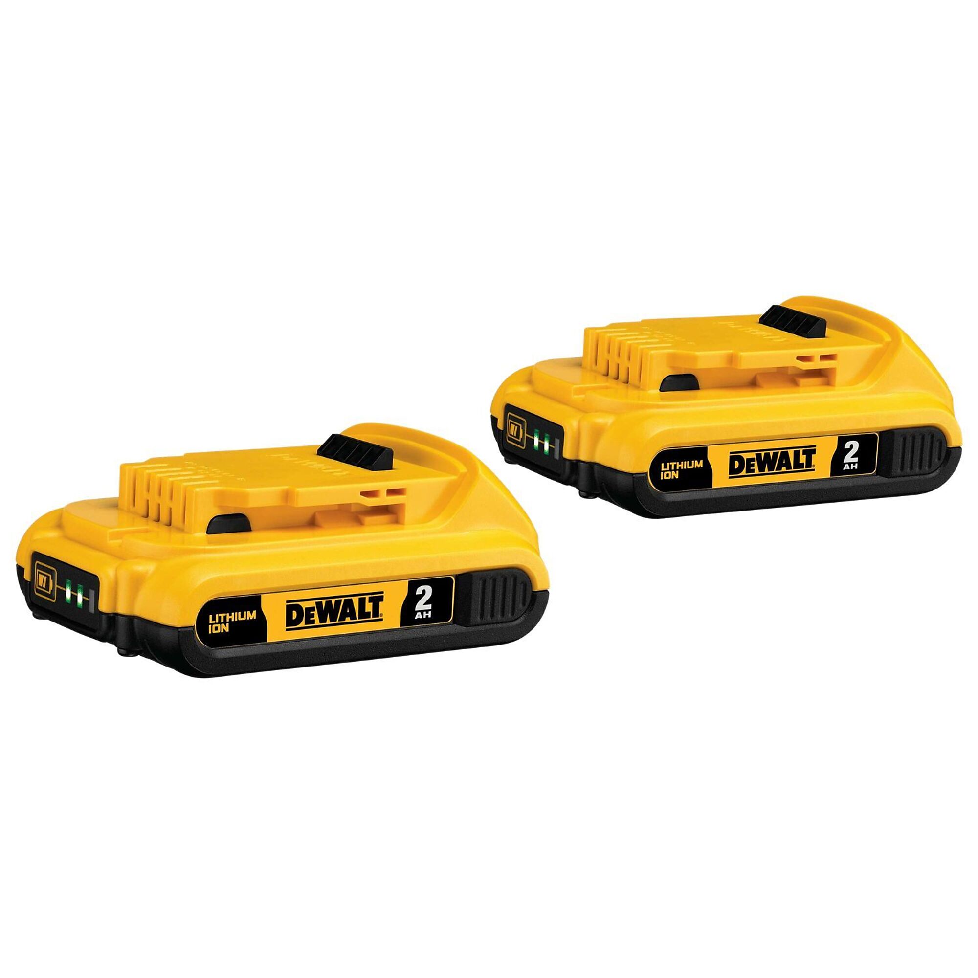 DEWALT, 20V MAX* Battery, Compact 2.0Ah Double Pack, Volts 20 Battery Type Lithium-ion, Batteries (qty.) 2 Model# DCB203-2